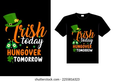 st. patrick's day typography colorful Irish quote vector Lettering t shirt design