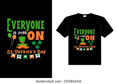 st. patrick's day typography colorful Irish quote vector Lettering t shirt design