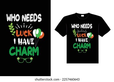 st. patrick's day typography colorful Irish quote vector Lettering t shirt design 
