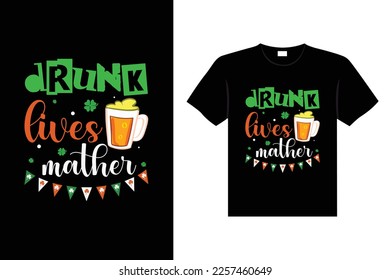 st. patrick's day typography colorful Irish quote vector Lettering t shirt design 