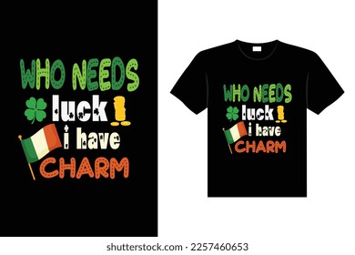 st. patrick's day typography colorful Irish quote vector Lettering t shirt design 