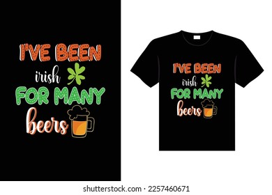 st. patrick's day typography colorful Irish quote vector Lettering t shirt design 