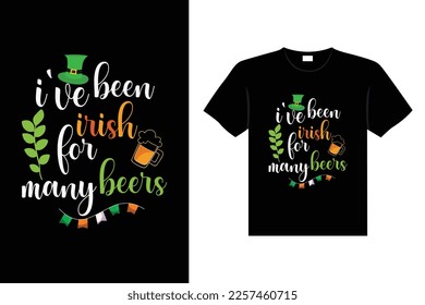 st. patrick's day typography colorful Irish quote vector Lettering t shirt design 