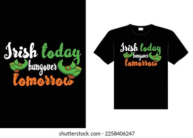 St. Patrick's day typography colorful Irish quote vector Lettering t-shirt design