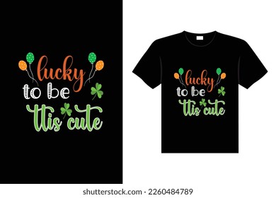 Tipografía del día de San Patricio colorida cita irlandesa vector Lettering t-shirt diseño