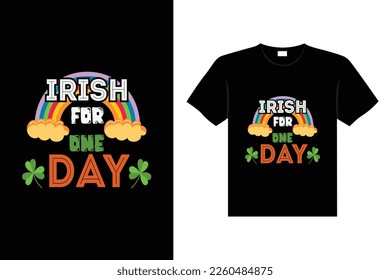 St. Patrick's day typography colorful Irish quote vector Lettering t-shirt design