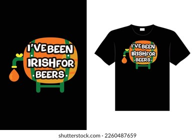 St. Patrick's day typography colorful Irish quote vector Lettering t-shirt design