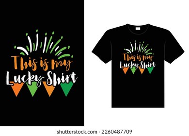 St. Patrick's day typography colorful Irish quote vector Lettering t-shirt design