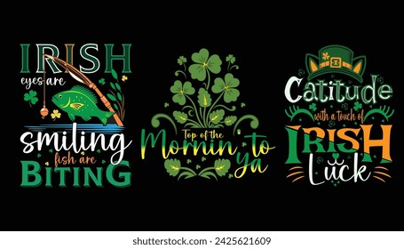 St. Patrick's Day typography t shirt design, vector graphic of st Patrick's Day