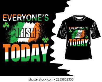 St. Patrick's day typography t-shirt design. hand-drawn design elements. logos and emblems for the invitation, the vector file