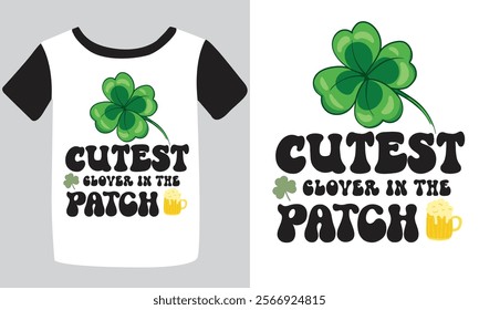 St. Patrick's day typography t-shirt design. hand-drawn design elements. logos and emblems for the invitation vector