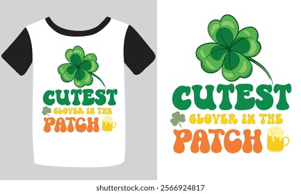 St. Patrick's day typography t-shirt design. hand-drawn design elements. logos and emblems for the invitation vector