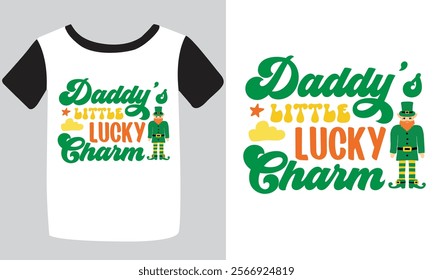 St. Patrick's day typography t-shirt design. hand-drawn design elements. logos and emblems for the invitation vector