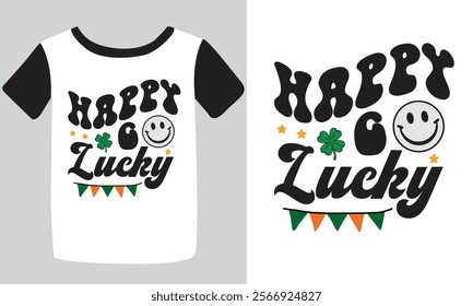 St. Patrick's day typography t-shirt design. hand-drawn design elements. logos and emblems for the invitation vector