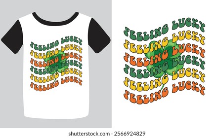 St. Patrick's day typography t-shirt design. hand-drawn design elements. logos and emblems for the invitation vector