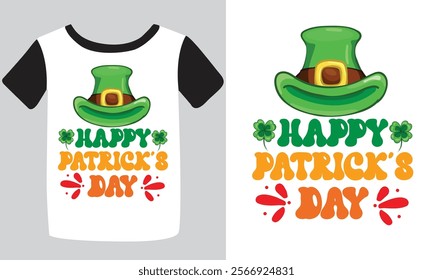 St. Patrick's day typography t-shirt design. hand-drawn design elements. logos and emblems for the invitation vector