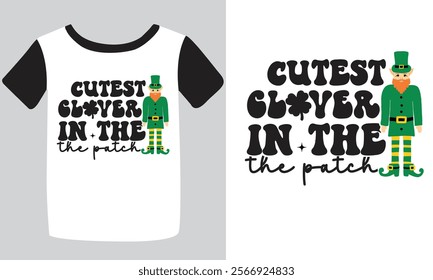 St. Patrick's day typography t-shirt design. hand-drawn design elements. logos and emblems for the invitation vector