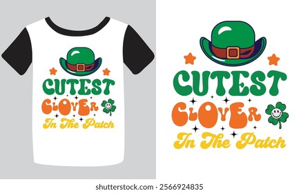 St. Patrick's day typography t-shirt design. hand-drawn design elements. logos and emblems for the invitation vector