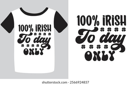 St. Patrick's day typography t-shirt design. hand-drawn design elements. logos and emblems for the invitation vector