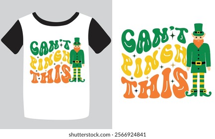 St. Patrick's day typography t-shirt design. hand-drawn design elements. logos and emblems for the invitation vector