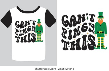 St. Patrick's day typography t-shirt design. hand-drawn design elements. logos and emblems for the invitation vector