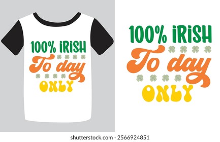 St. Patrick's day typography t-shirt design. hand-drawn design elements. logos and emblems for the invitation vector