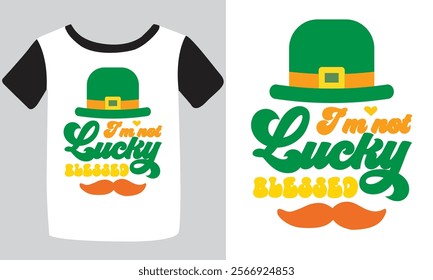 St. Patrick's day typography t-shirt design. hand-drawn design elements. logos and emblems for the invitation vector