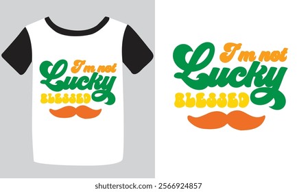 St. Patrick's day typography t-shirt design. hand-drawn design elements. logos and emblems for the invitation vector