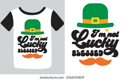 St. Patrick's day typography t-shirt design. hand-drawn design elements. logos and emblems for the invitation vector