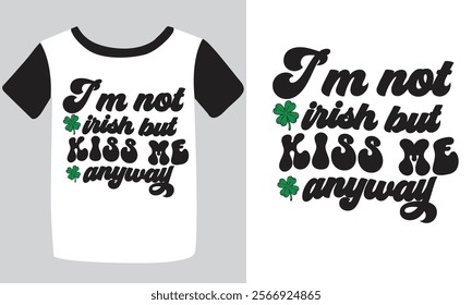 St. Patrick's day typography t-shirt design. hand-drawn design elements. logos and emblems for the invitation vector