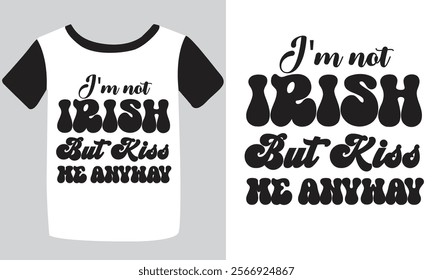 St. Patrick's day typography t-shirt design. hand-drawn design elements. logos and emblems for the invitation vector