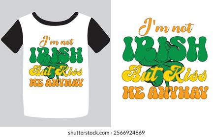 St. Patrick's day typography t-shirt design. hand-drawn design elements. logos and emblems for the invitation vector