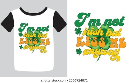 St. Patrick's day typography t-shirt design. hand-drawn design elements. logos and emblems for the invitation vector