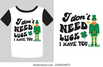 St. Patrick's day typography t-shirt design. hand-drawn design elements. logos and emblems for the invitation vector