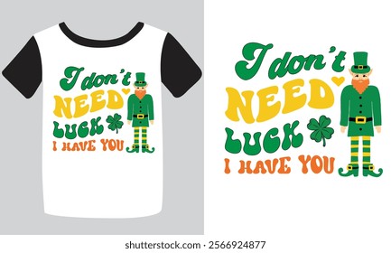 St. Patrick's day typography t-shirt design. hand-drawn design elements. logos and emblems for the invitation vector