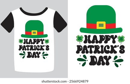 St. Patrick's day typography t-shirt design. hand-drawn design elements. logos and emblems for the invitation vector