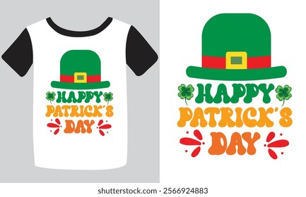 St. Patrick's day typography t-shirt design. hand-drawn design elements. logos and emblems for the invitation vector