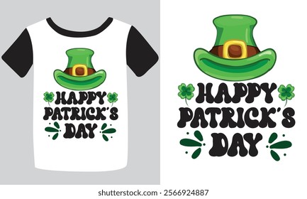 St. Patrick's day typography t-shirt design. hand-drawn design elements. logos and emblems for the invitation vector