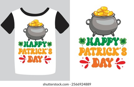 St. Patrick's day typography t-shirt design. hand-drawn design elements. logos and emblems for the invitation vector