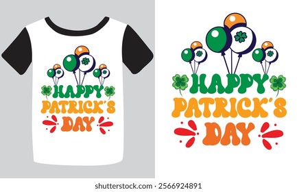 St. Patrick's day typography t-shirt design. hand-drawn design elements. logos and emblems for the invitation vector