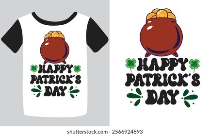 St. Patrick's day typography t-shirt design. hand-drawn design elements. logos and emblems for the invitation vector