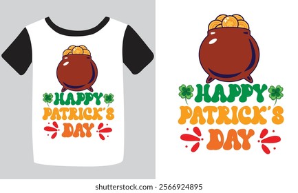 St. Patrick's day typography t-shirt design. hand-drawn design elements. logos and emblems for the invitation vector