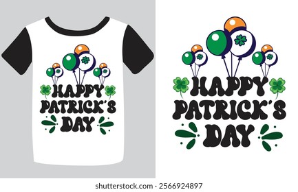 St. Patrick's day typography t-shirt design. hand-drawn design elements. logos and emblems for the invitation vector