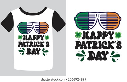 St. Patrick's day typography t-shirt design. hand-drawn design elements. logos and emblems for the invitation vector