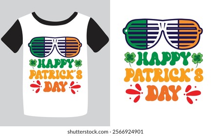 St. Patrick's day typography t-shirt design. hand-drawn design elements. logos and emblems for the invitation vector