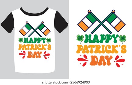 St. Patrick's day typography t-shirt design. hand-drawn design elements. logos and emblems for the invitation vector