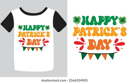 St. Patrick's day typography t-shirt design. hand-drawn design elements. logos and emblems for the invitation vector