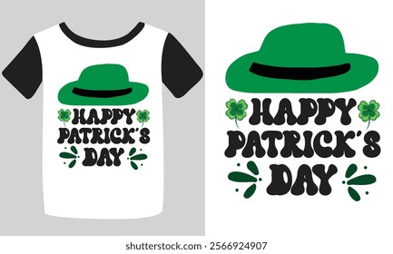 St. Patrick's day typography t-shirt design. hand-drawn design elements. logos and emblems for the invitation vector