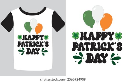 St. Patrick's day typography t-shirt design. hand-drawn design elements. logos and emblems for the invitation vector