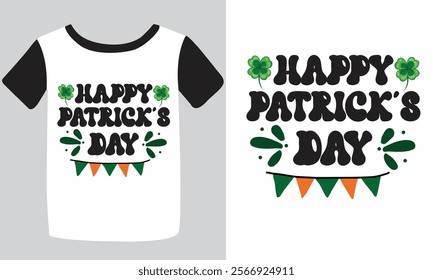 St. Patrick's day typography t-shirt design. hand-drawn design elements. logos and emblems for the invitation vector